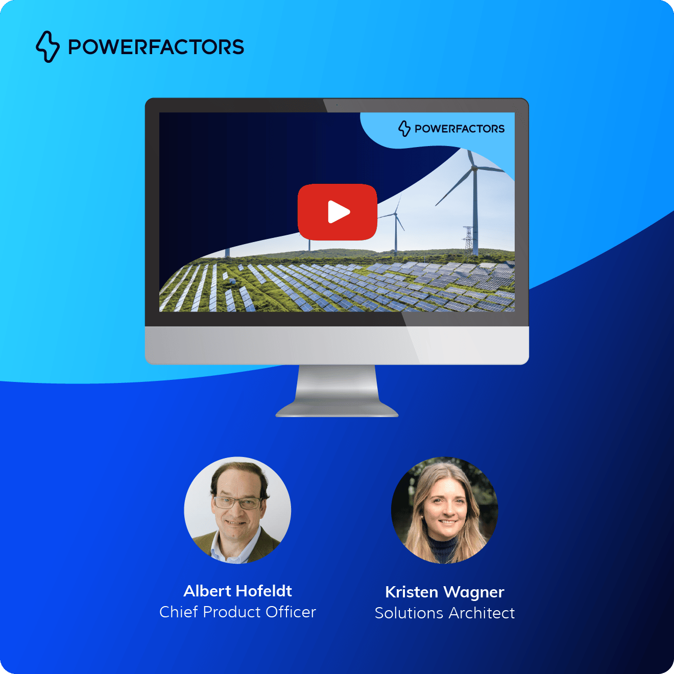 desktop computer showcasing webinar speakers