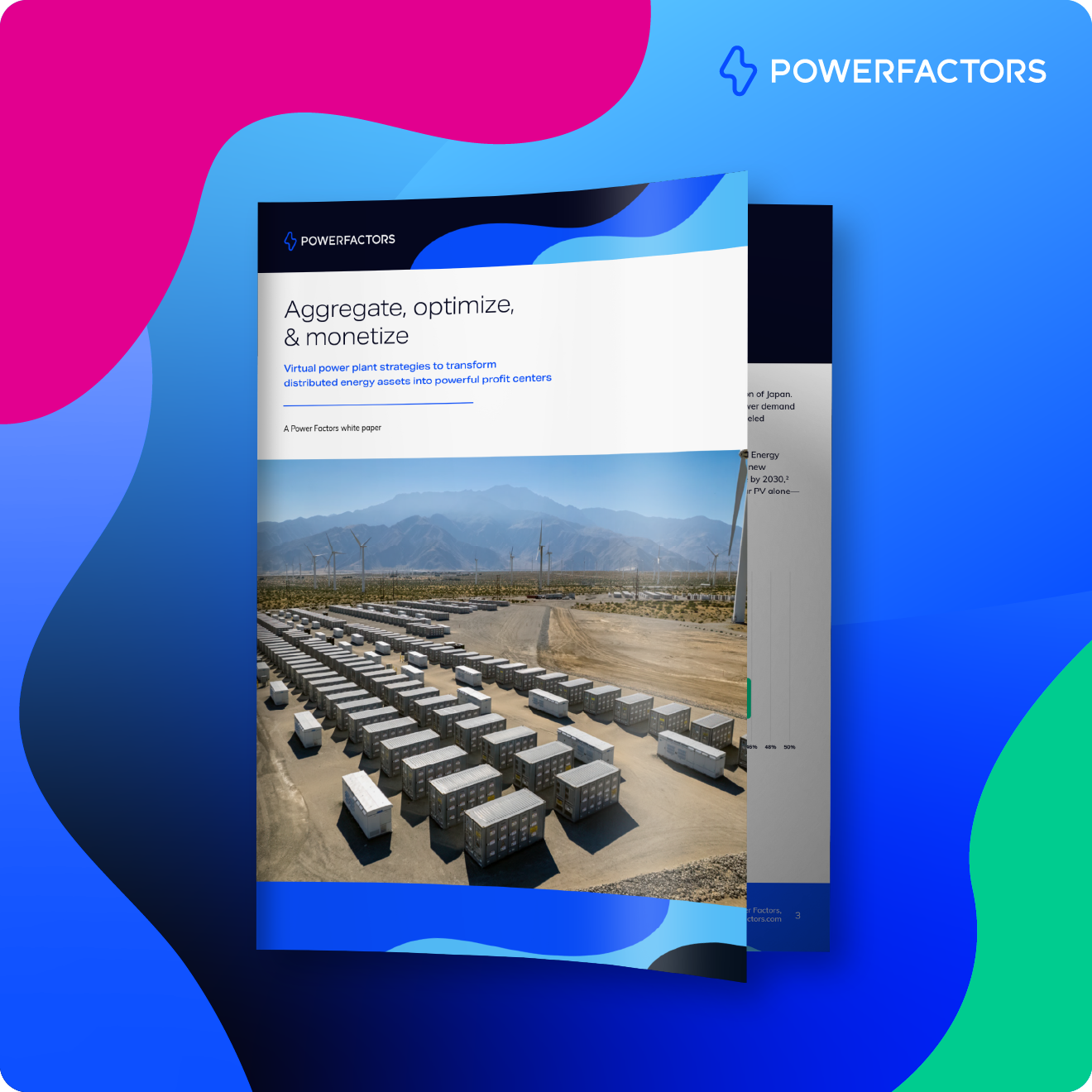 vpp brochure with colorful blue background